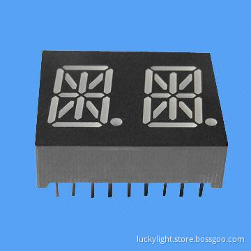 0.54-inch Dual-digit Alphanumeric 16-segment Indoor LED Display with Low-power Consumption